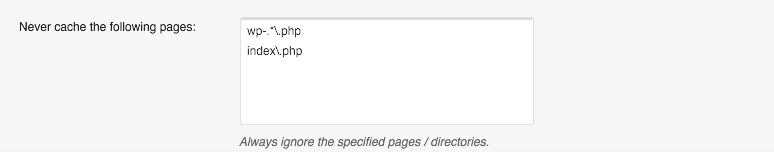 W3 Total Cache - page cache settings